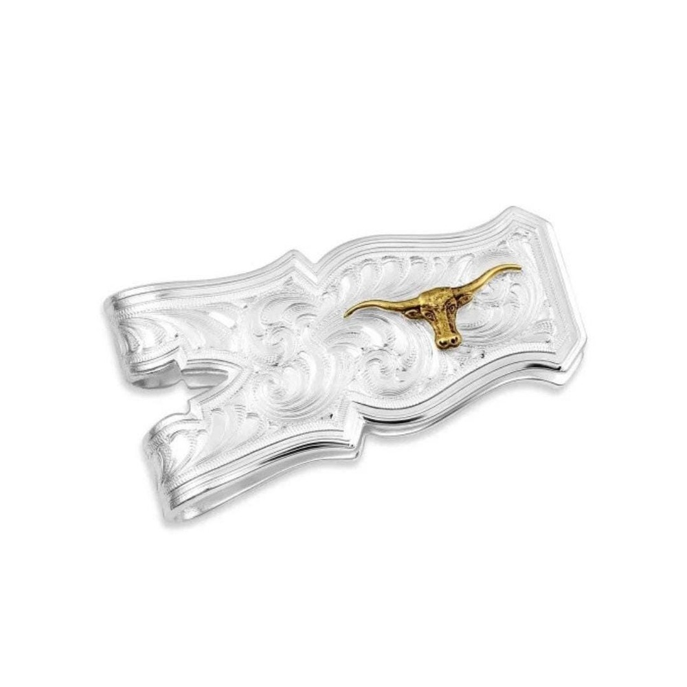Montana Silversmith Open Range Longhorn Money Clip -‎ Retail $90 - NEW! - Picture 2 of 8
